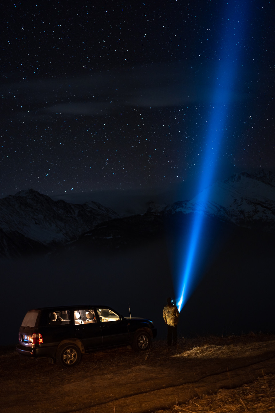 Ночь в горах Осетии — Lexus LX (UZJ100), 4,7 л, 2000 года | путешествие ...