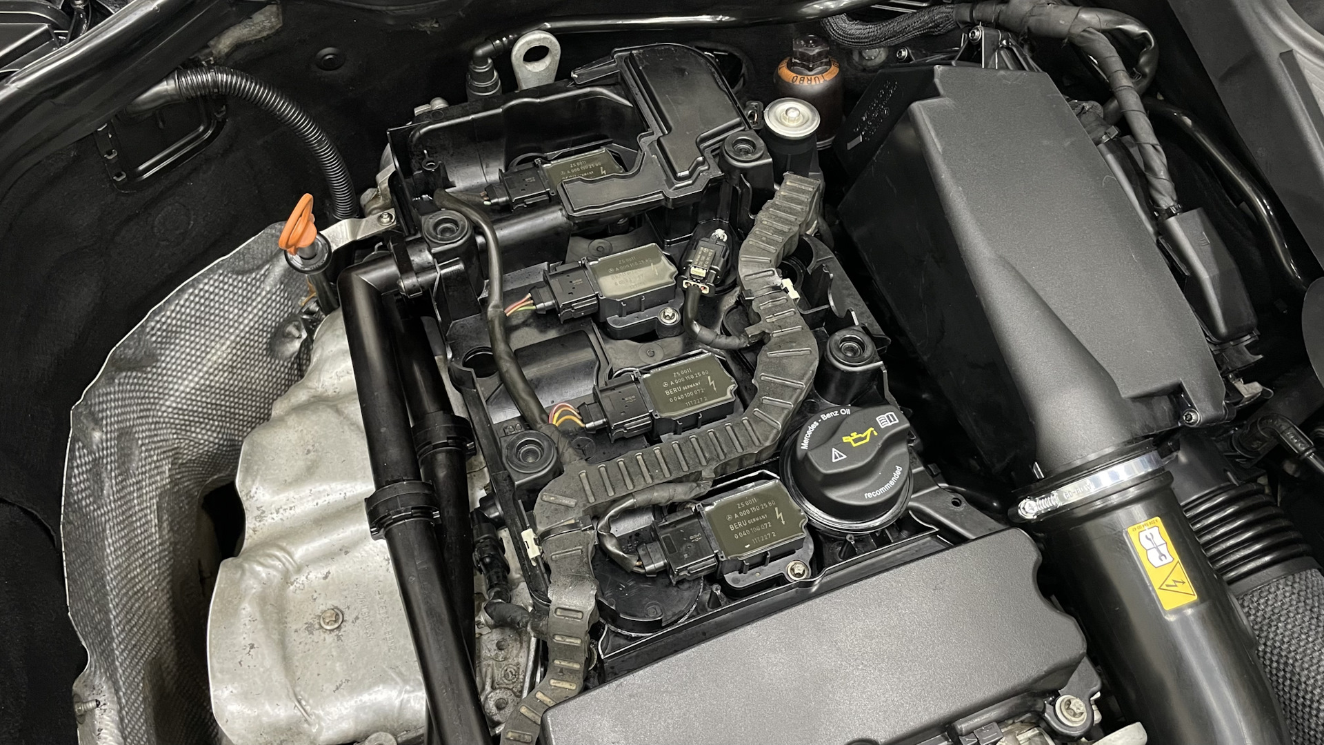 #2. Детейлинг мойка двигателя — Mercedes-Benz C-class (W204), 1,8 л ...