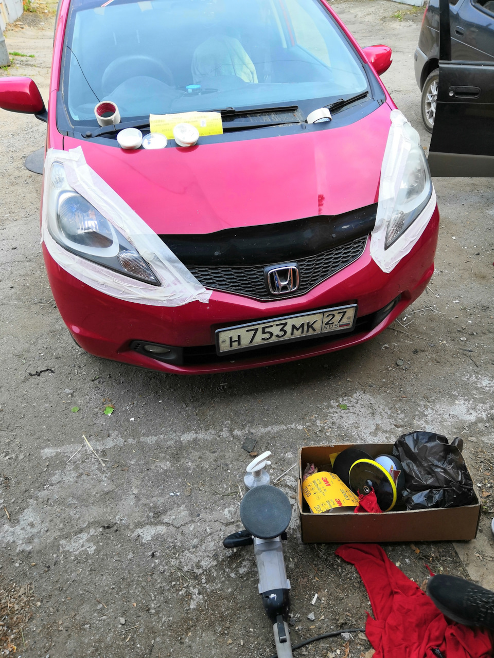 Полировка фар — Honda Fit (2G), 1,3 л, 2009 года | своими руками | DRIVE2