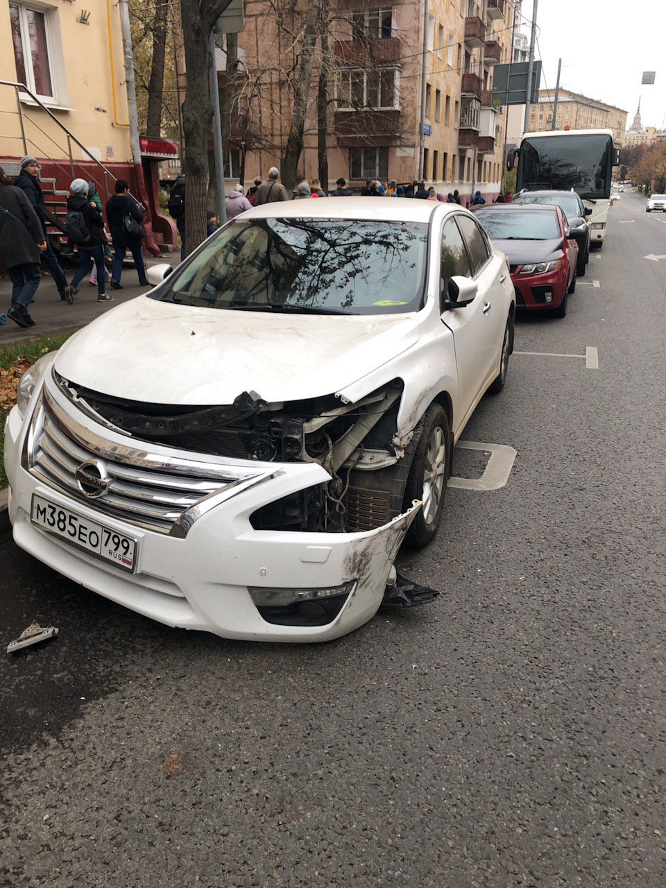 Авария. Херня случается — Nissan Teana (L33), 2,5 л, 2014 года | ДТП |  DRIVE2