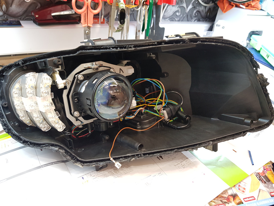 Bi-Led MTF Max Beam в адаптивные LCI фары — BMW 3 series (E90), 3 л ...