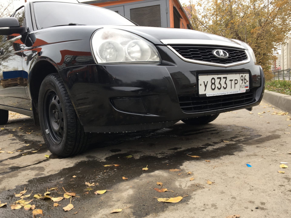 Клыки на бампер — Lada Приора седан, 1,6 л, 2012 года | своими руками ...
