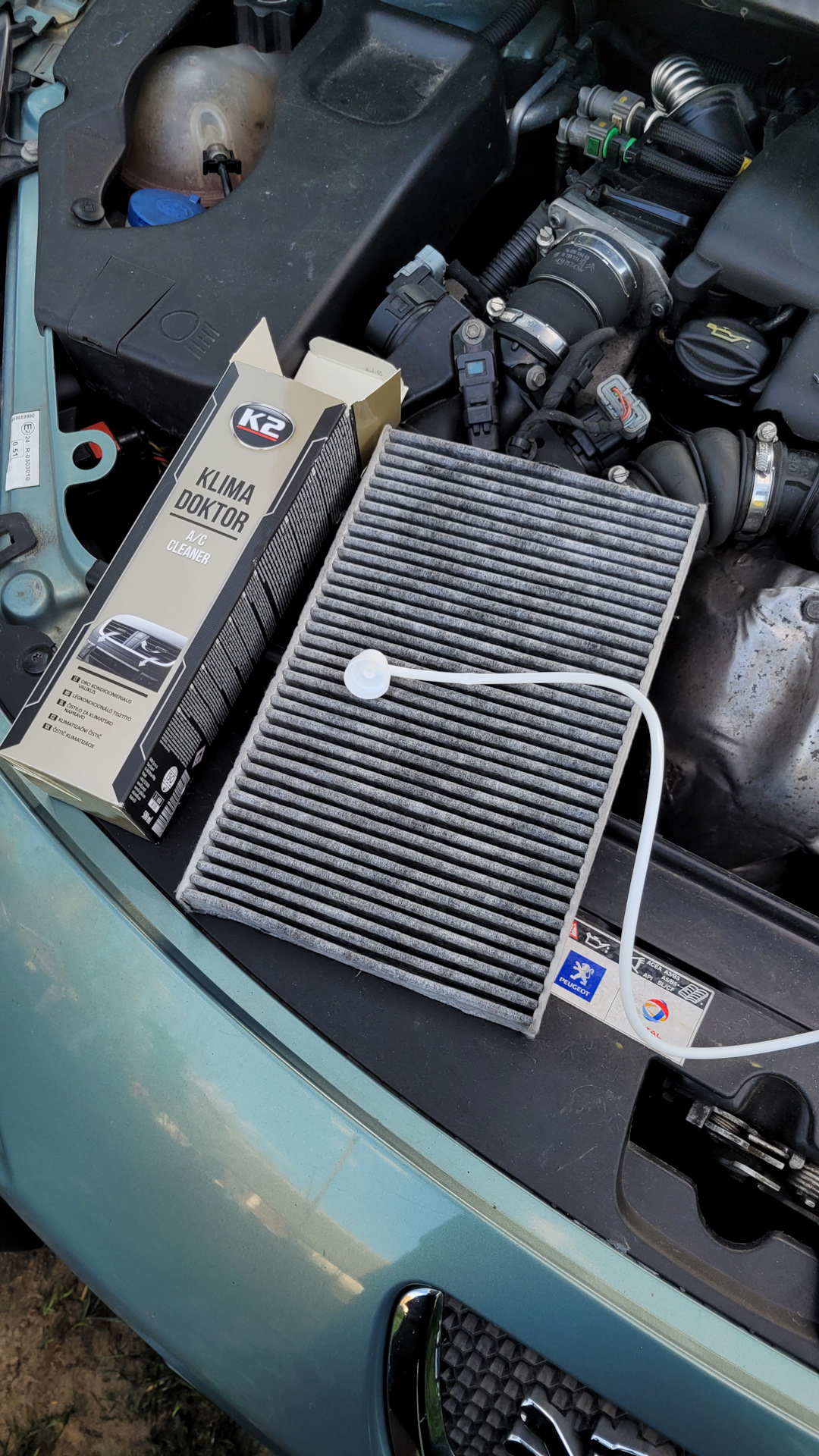 Дезинфекция кондиционера. Замена салонного фильтра. — Peugeot 307 SW, 1 ...