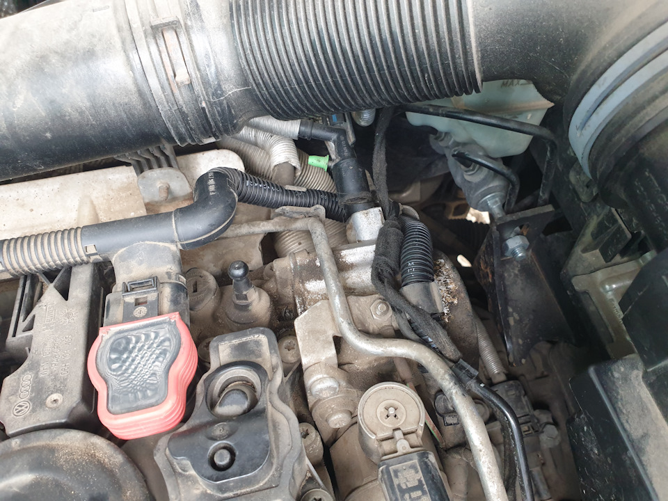 Замена гофры на проводке под капотом — Volkswagen Tiguan (1G), 2 л ...