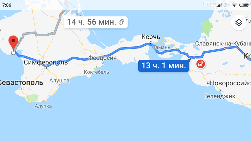 Карта керчь тамань