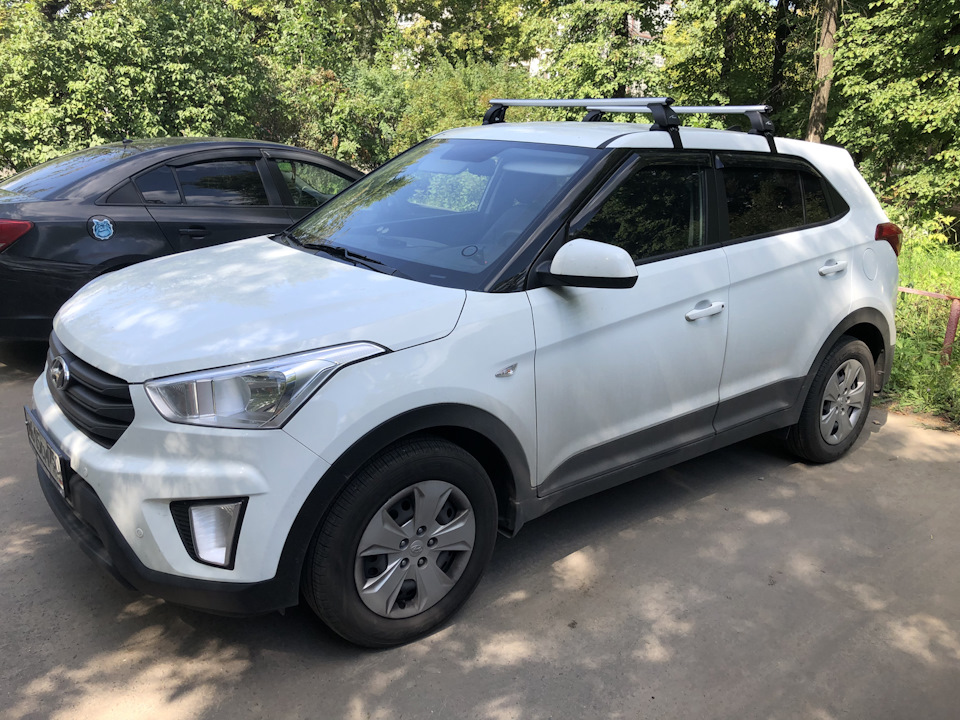 Багажник на гладкую крышу lux — Hyundai Creta (1G), 1,6 л, 2018 года ...