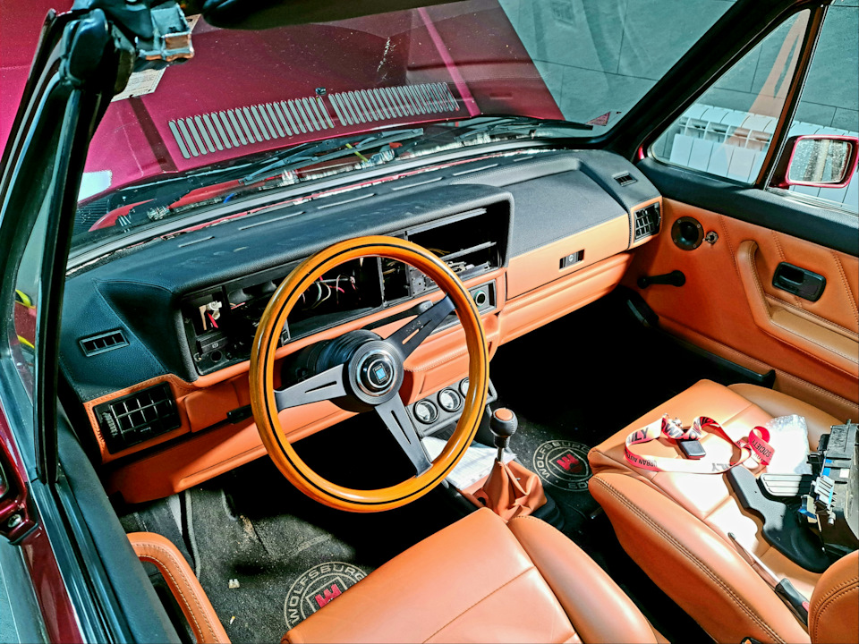 Перетяжка панели кожей. Часть 2. — Volkswagen Golf Cabriolet Mk1, 1,8 л ...