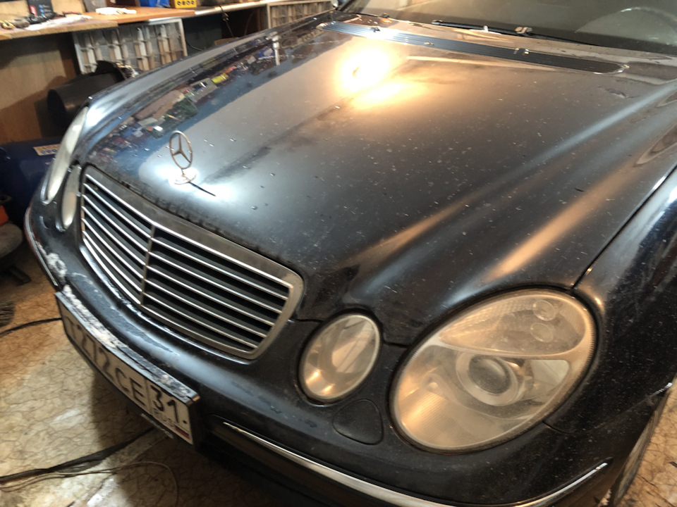 Замена решетки с б/у на б/у w211 — Mercedes-Benz E-Class (W211), 2,6 л ...