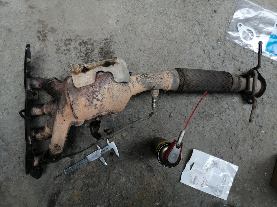 Пламегаситель, гофра, катализатор — Mazda 3 (1G) BK, 2 л, 2007 года ...