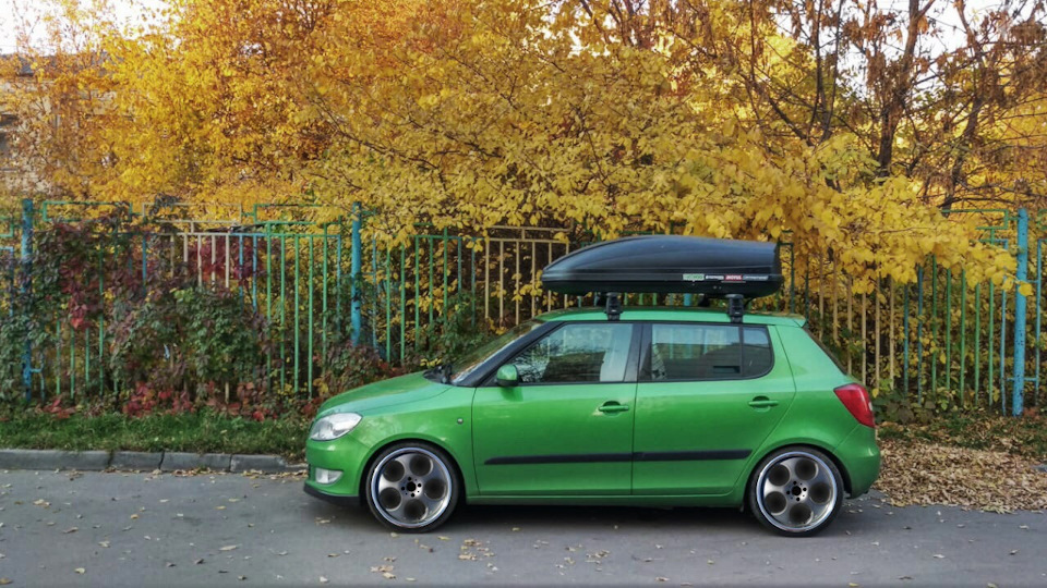 Занижение skoda fabia 2