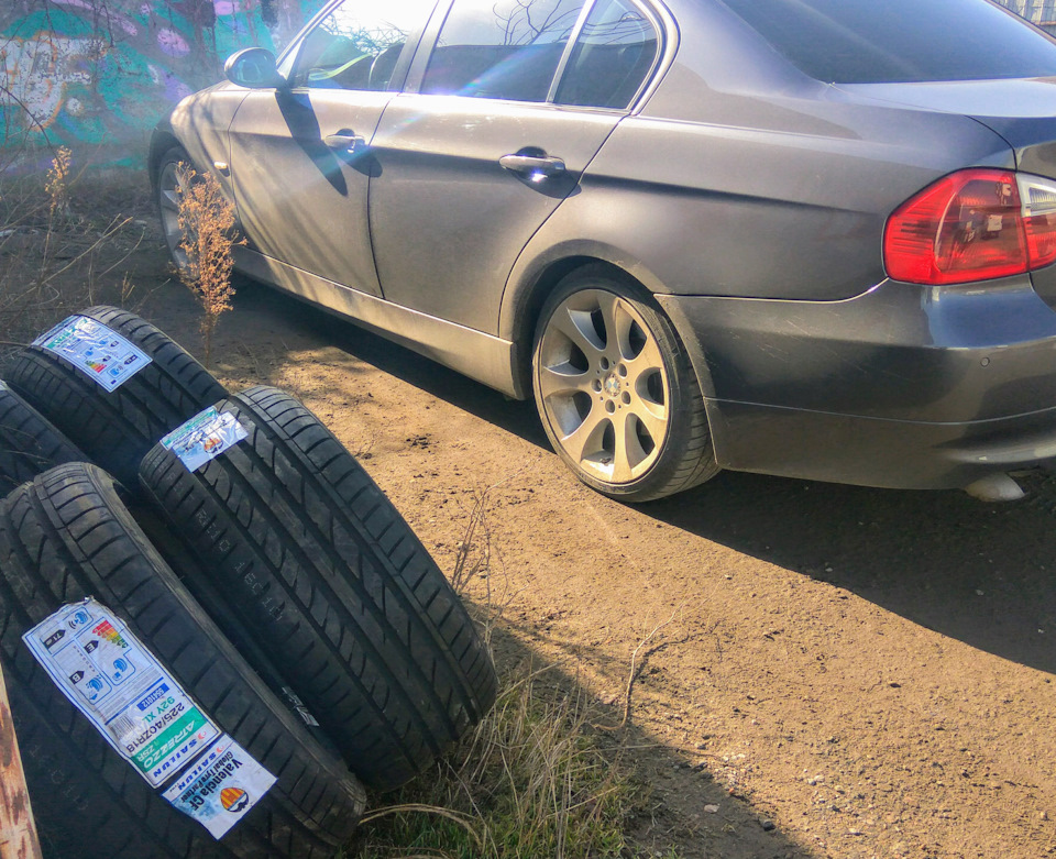 Новая резина на лето — BMW 3 series (E90), 2 л, 2005 года | шины | DRIVE2