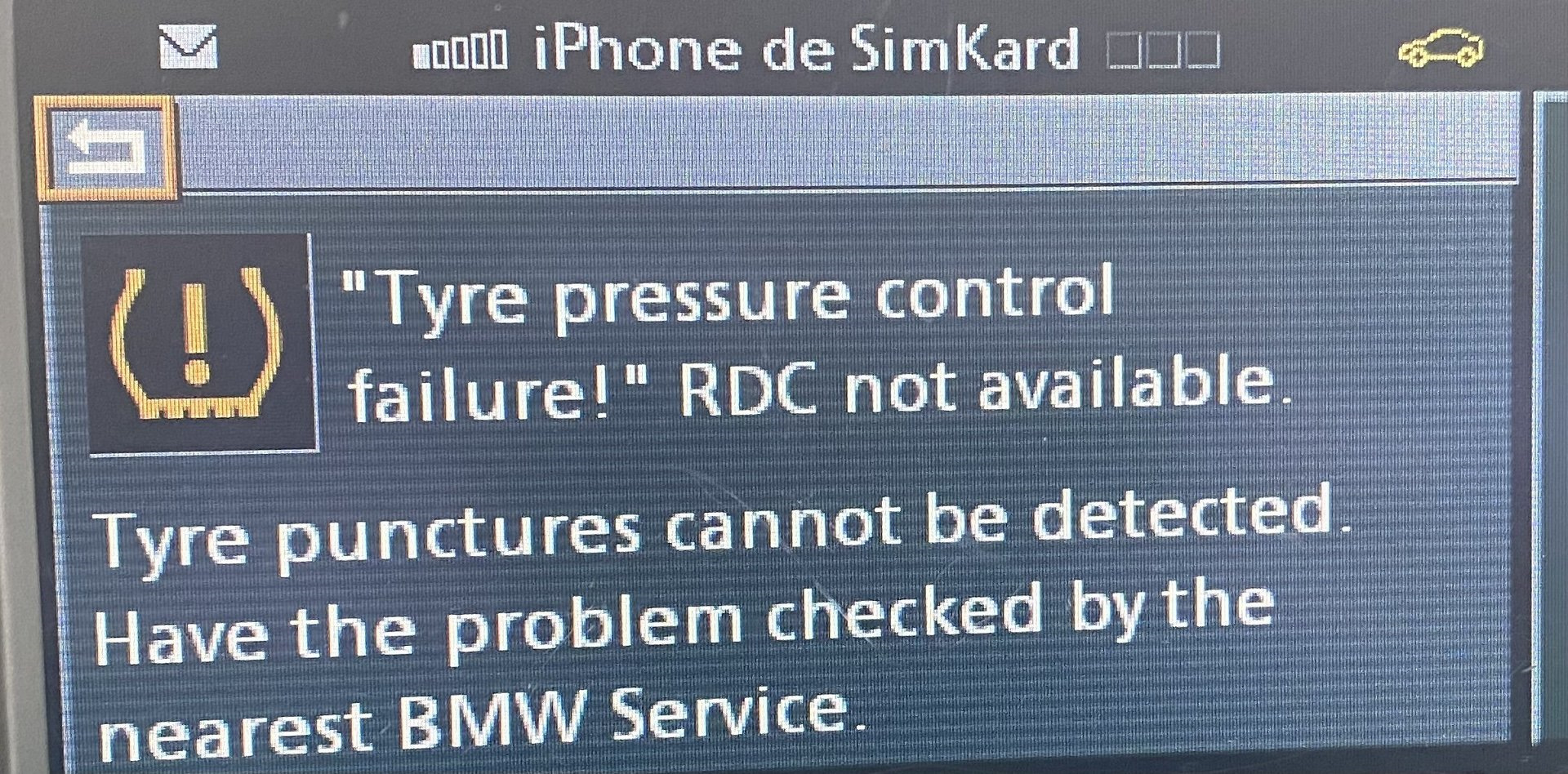(S265A) RDC Tyre pressure control больше не failure — BMW 7 series (E65/E66), 4,5 л, 2002 года