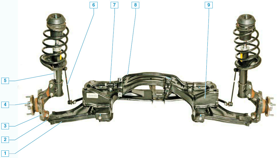 Схема задней подвески лачетти седан