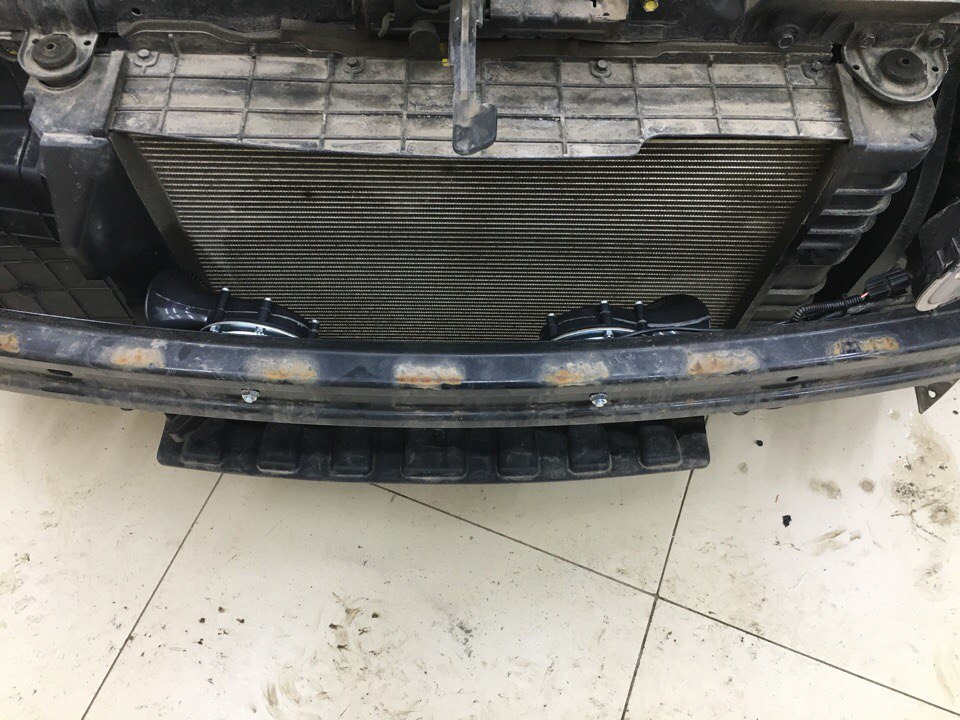 Замена штатного сигнала, защитная сетка в бампер и скрытое подключение ...