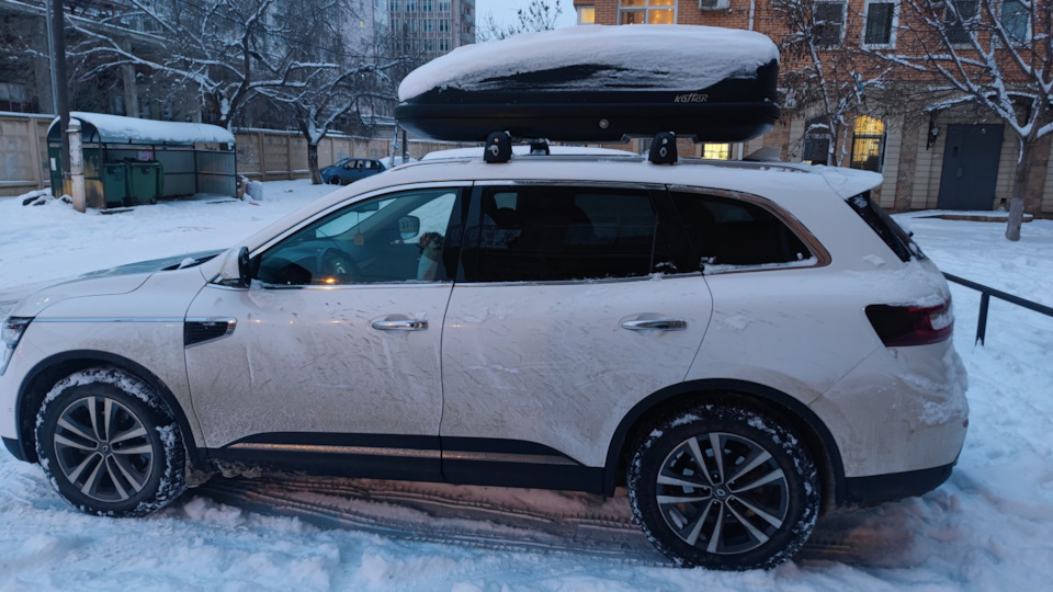 4. Оригинальные поперечины и автобокс Koffer A-440 — Renault Koleos (2G ...