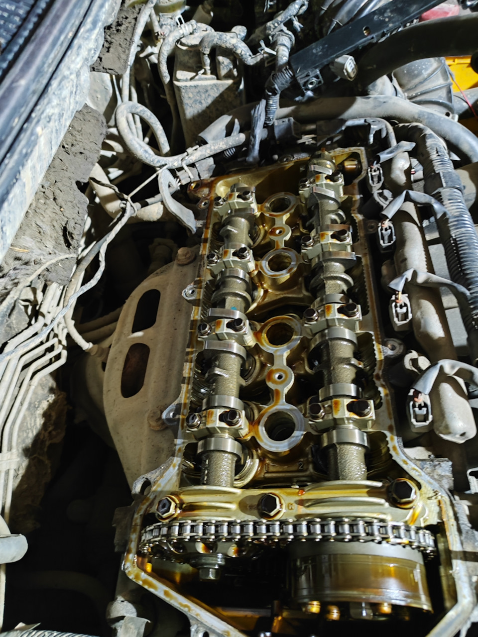 Чистка муфты vvti — Toyota Avensis II, 1,8 л, 2008 года | плановое ТО ...