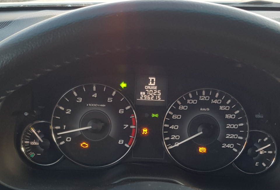 Гирлянда Чек, ЕСП, "Р" (перечеркнутая), моргает круиз. — Subaru Outback ...