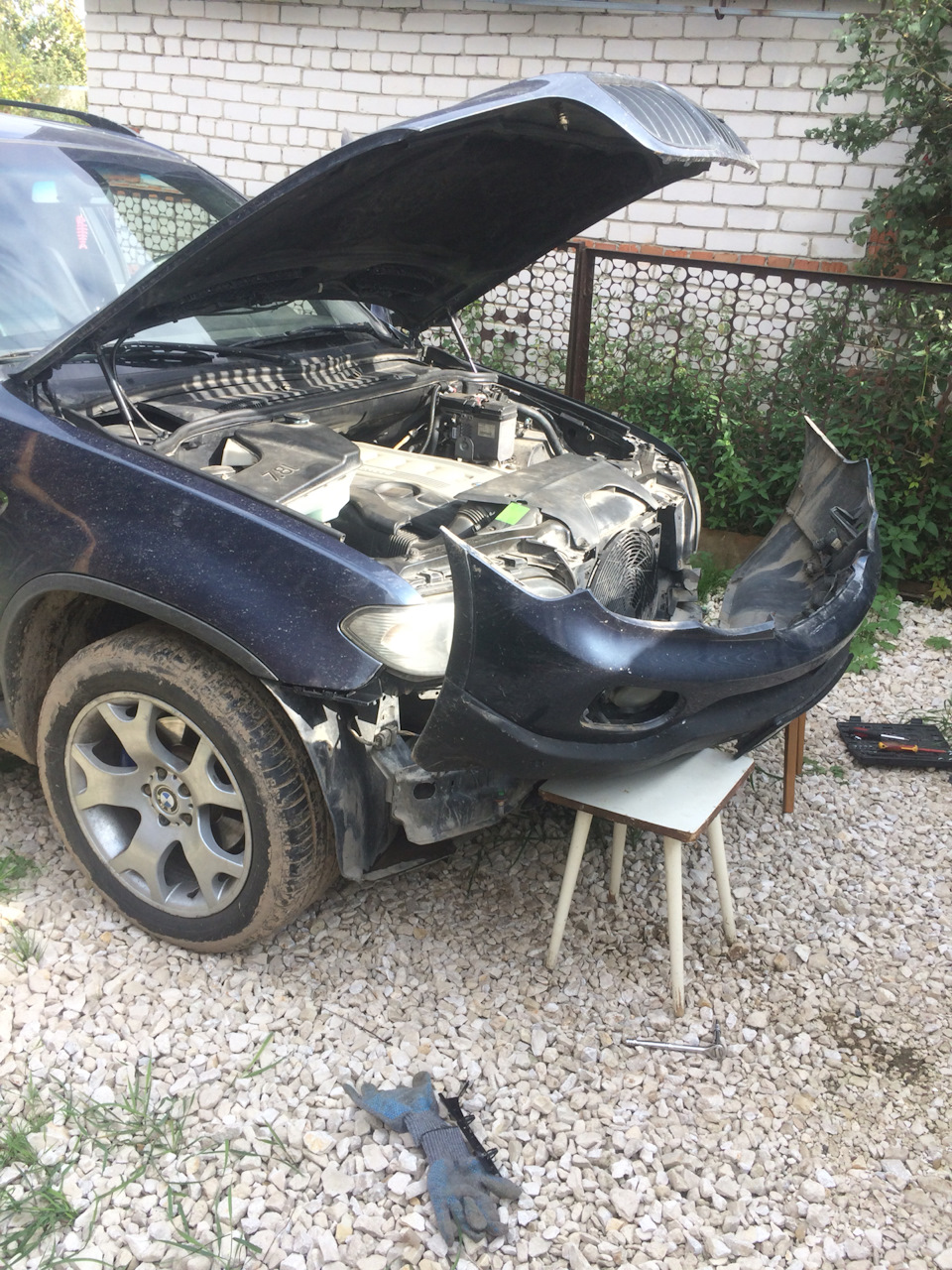 Замена Парктроника и Крепежей бампера. — BMW X5 (E53), 3 л, 2005 года ...