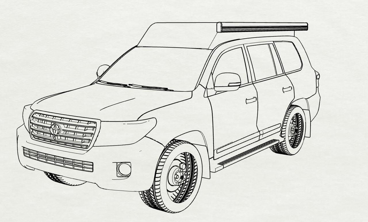 Как нарисовать land cruiser