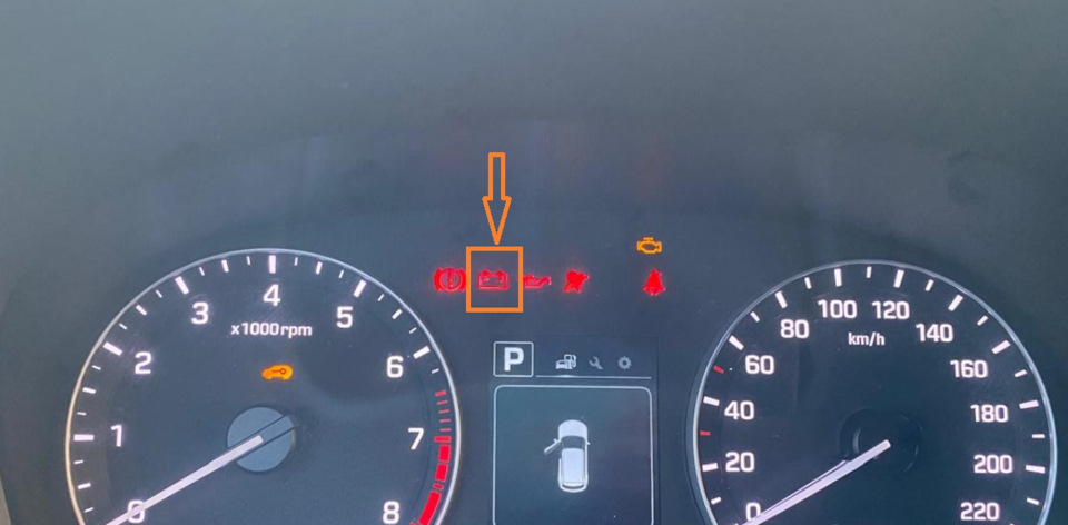 Лампочка аккумулятора на панели приборов Хендай Крета. — Hyundai Creta ...