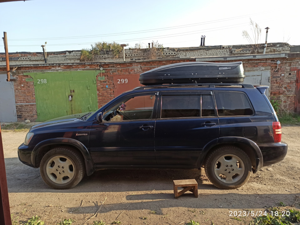 Автобокс на 520 литров. — Toyota Highlander (XU20), 3 л, 2002 года ...