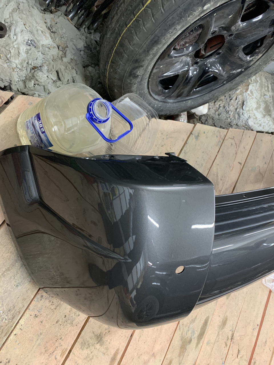 Бампер ждёт установки — Hyundai Tucson (JM)
