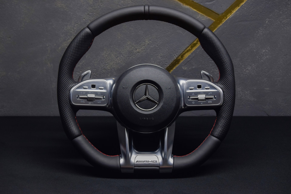 Перетяжка руля от Mercedes-AMG C 43. Установка обогрева. Пересвет ...