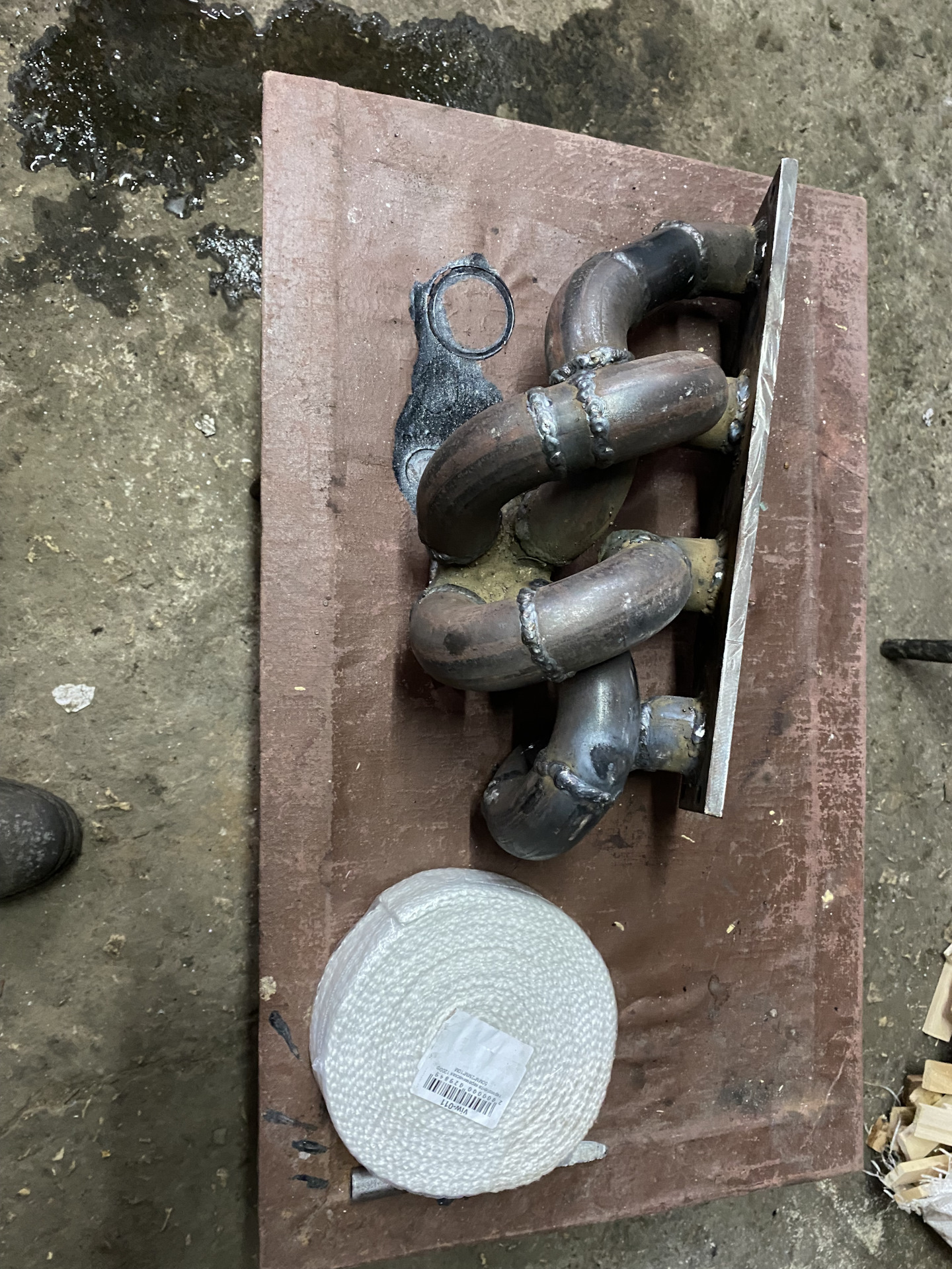 Опора двигателя, интеркулер, самодельный турбоколлектор, даунпайп и ...