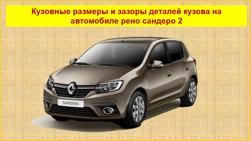 Кузовные размеры и зазоры деталей кузова на автомобиле рено сандеро 2 ...
