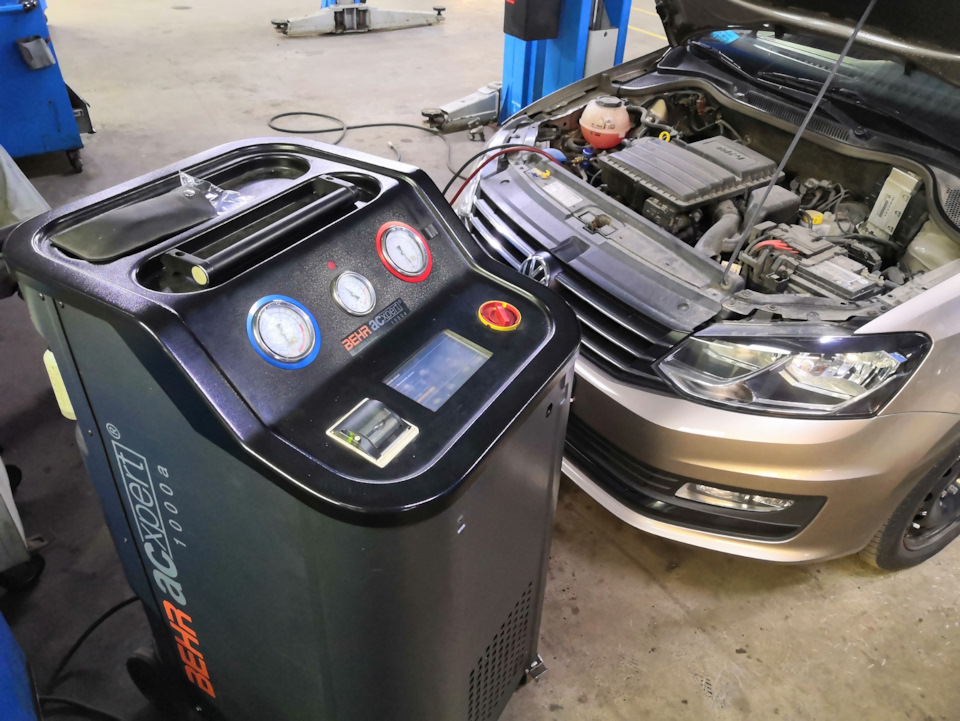 Заправка, дезинфекция кондея. Повторная регулировка схождения ...