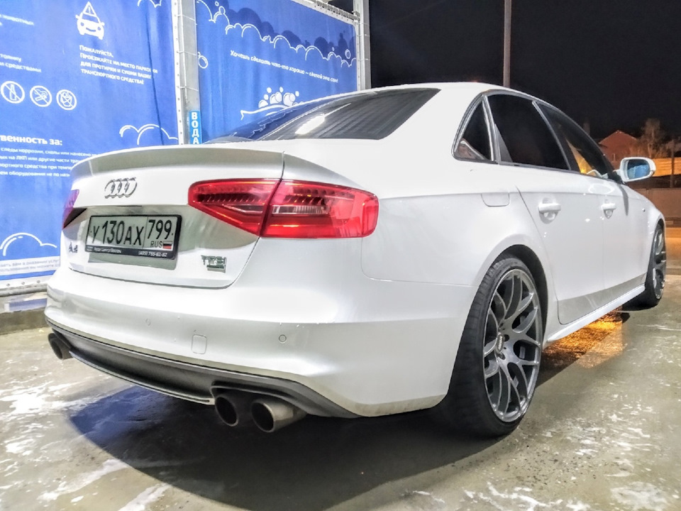 Раздвоение выхлопа, диффузор S4 — Audi A4 (B8), 2 л, 2014 года | тюнинг ...
