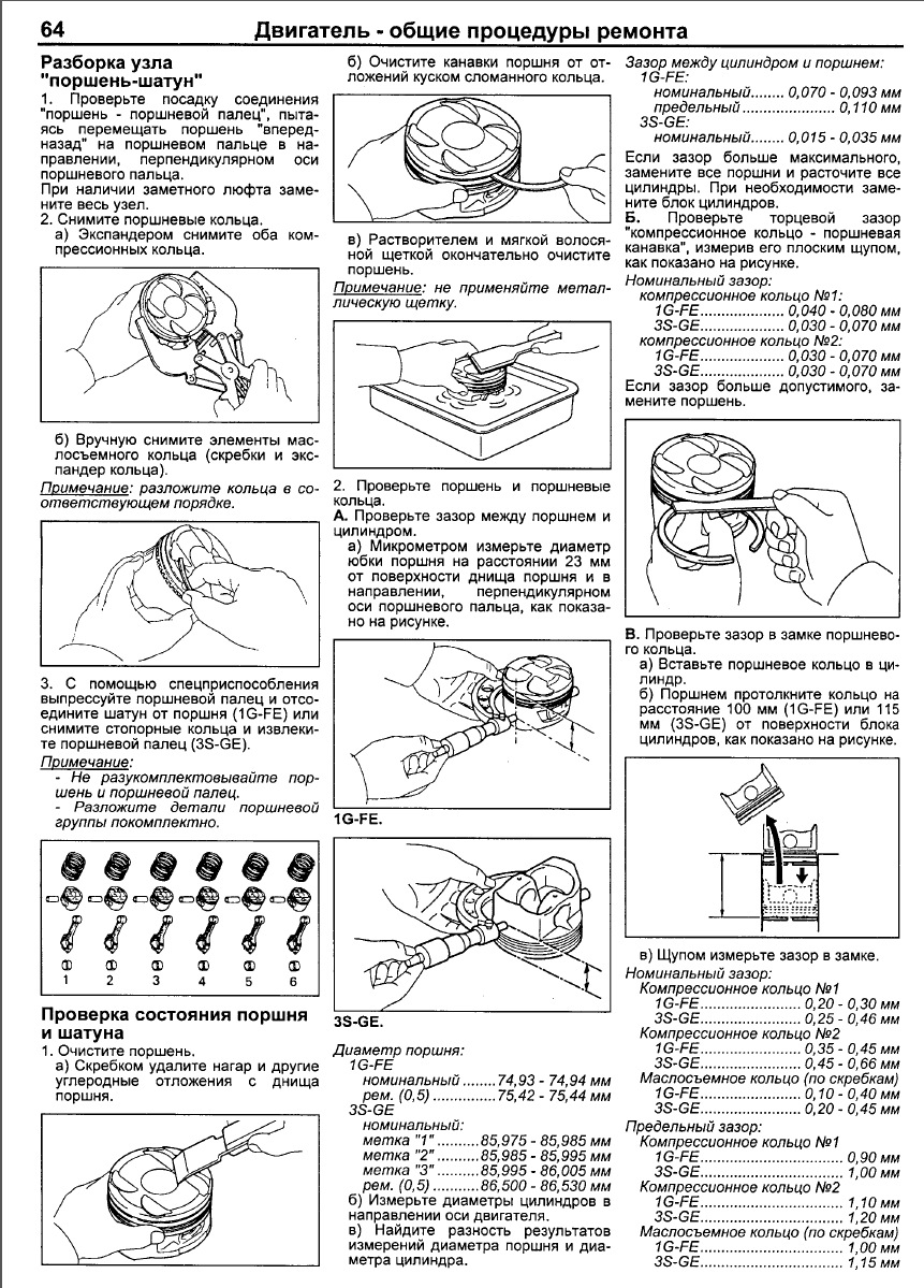 1g-fe beams. Капиталка Часть 10 (осмотр поршней и проверка зазоров  поршневых колец) — Toyota Altezza, 2 л, 1999 года | наблюдение | DRIVE2