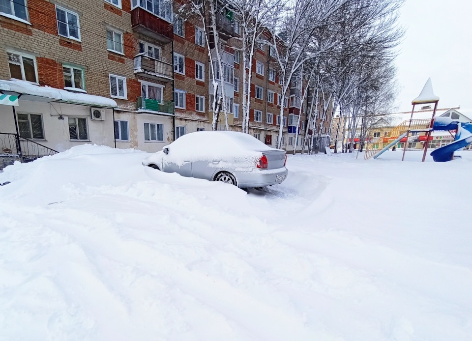 Вид места где оставил машину, до… — Toyota Echo