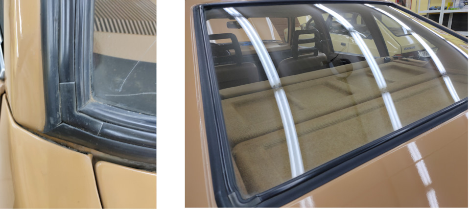 Стекло без обогрева и штамп стекла 1986 года. — Москвич 2141