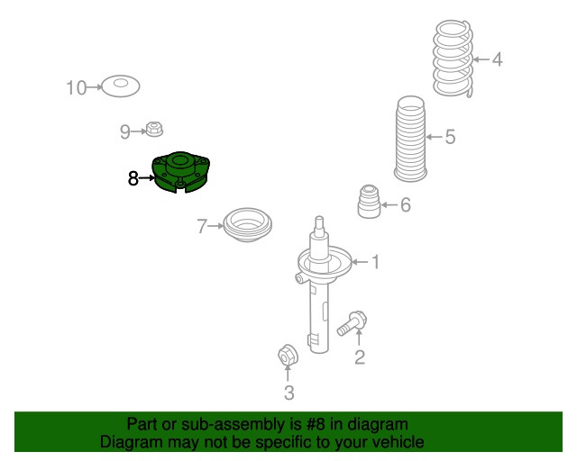 1K0412331B Опора переднего амортизатора VAG | Запчасти на DRIVE2