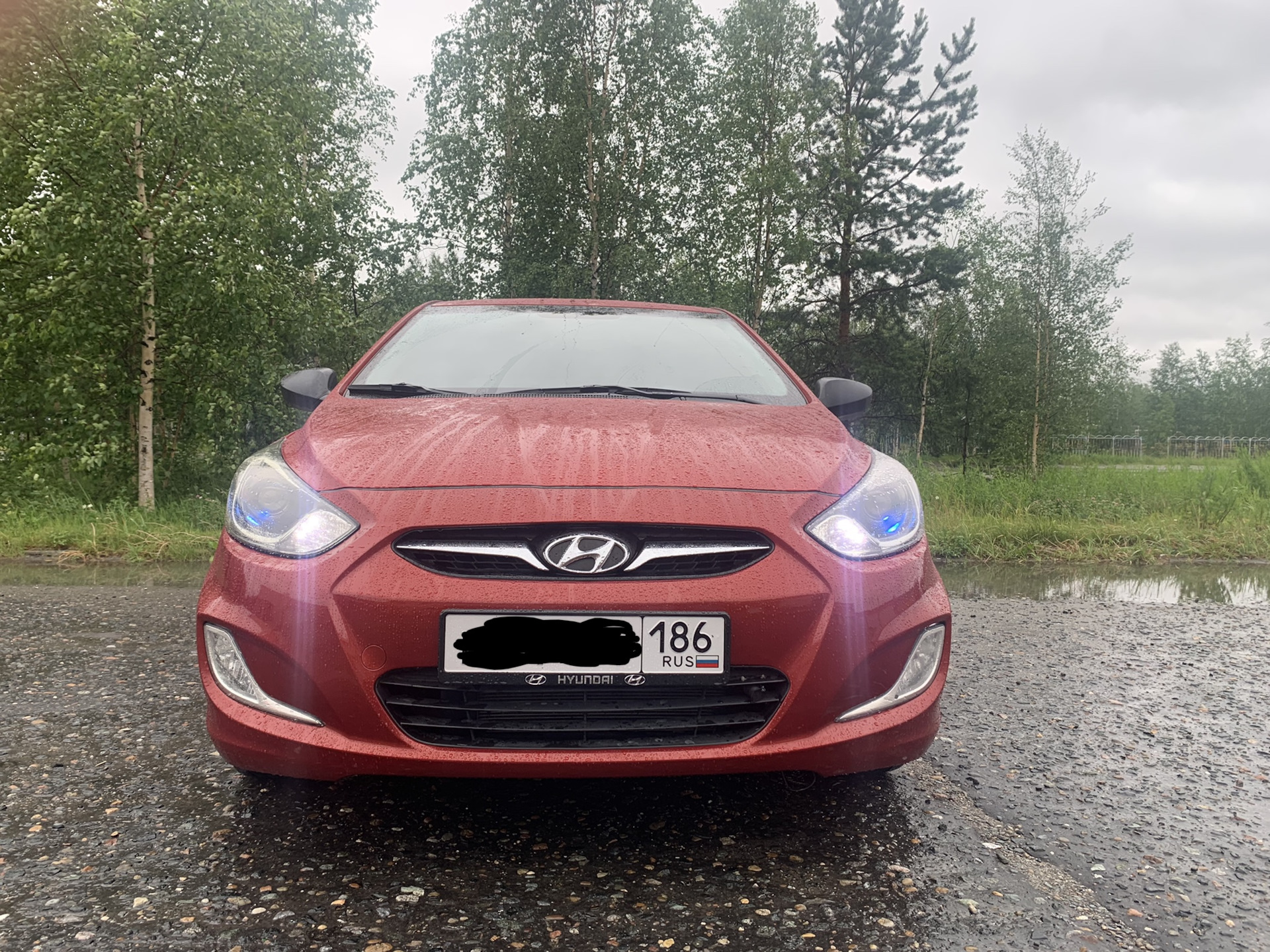 Bi-led +ДХО — Hyundai Solaris, 1,4 л, 2012 года | своими руками | DRIVE2