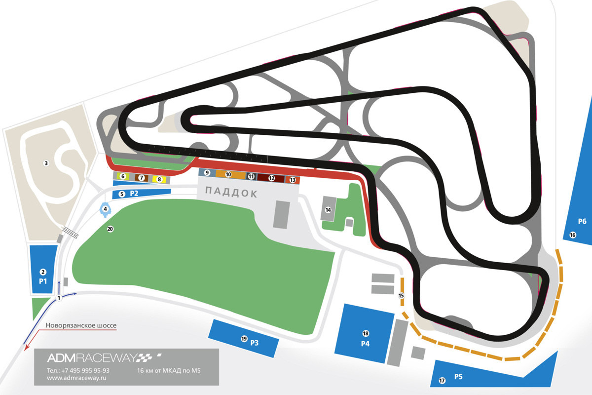 Moscow raceway схема