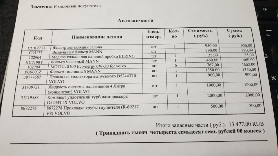 Регламент технического обслуживания volvo