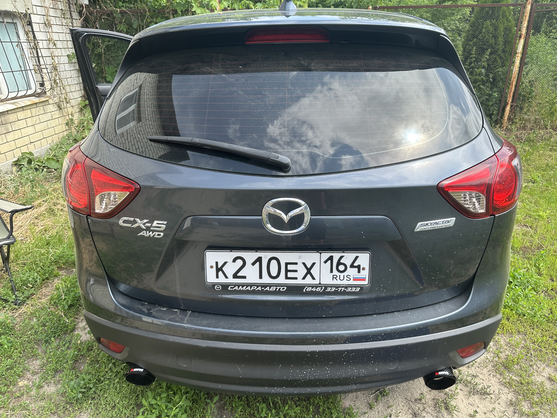 Насадки на глушитель — Mazda CX-5 (1G), 2 л, 2012 года | аксессуары ...