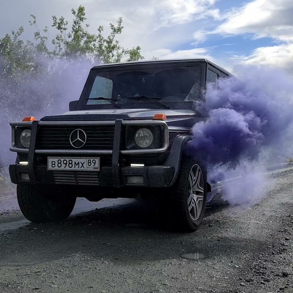 Эксперимент с дымом — Mercedes-Benz G-Class (W463), 3,2 л, 1997 года |  фотография | DRIVE2