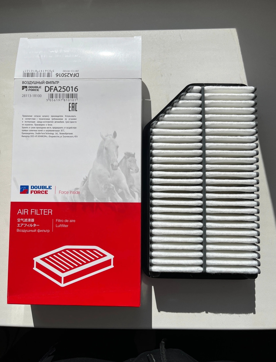 Double Force — Hyundai Solaris (1G). Запчасти на фото: DFA25016, 281131R100