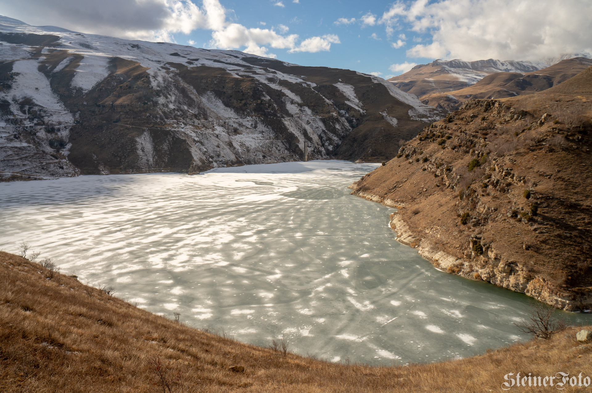 Озеро Гижгит Кабардино Балкария зимой