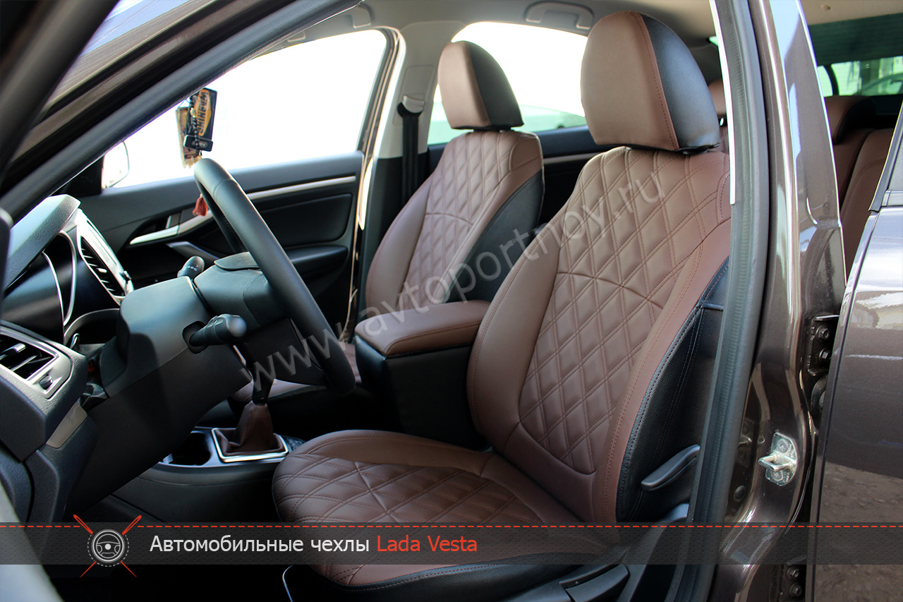 Каркасные автомобильные чехлы из экокожи Фиат для Lada Vesta — АВТОПОРТНОЙ  на DRIVE2