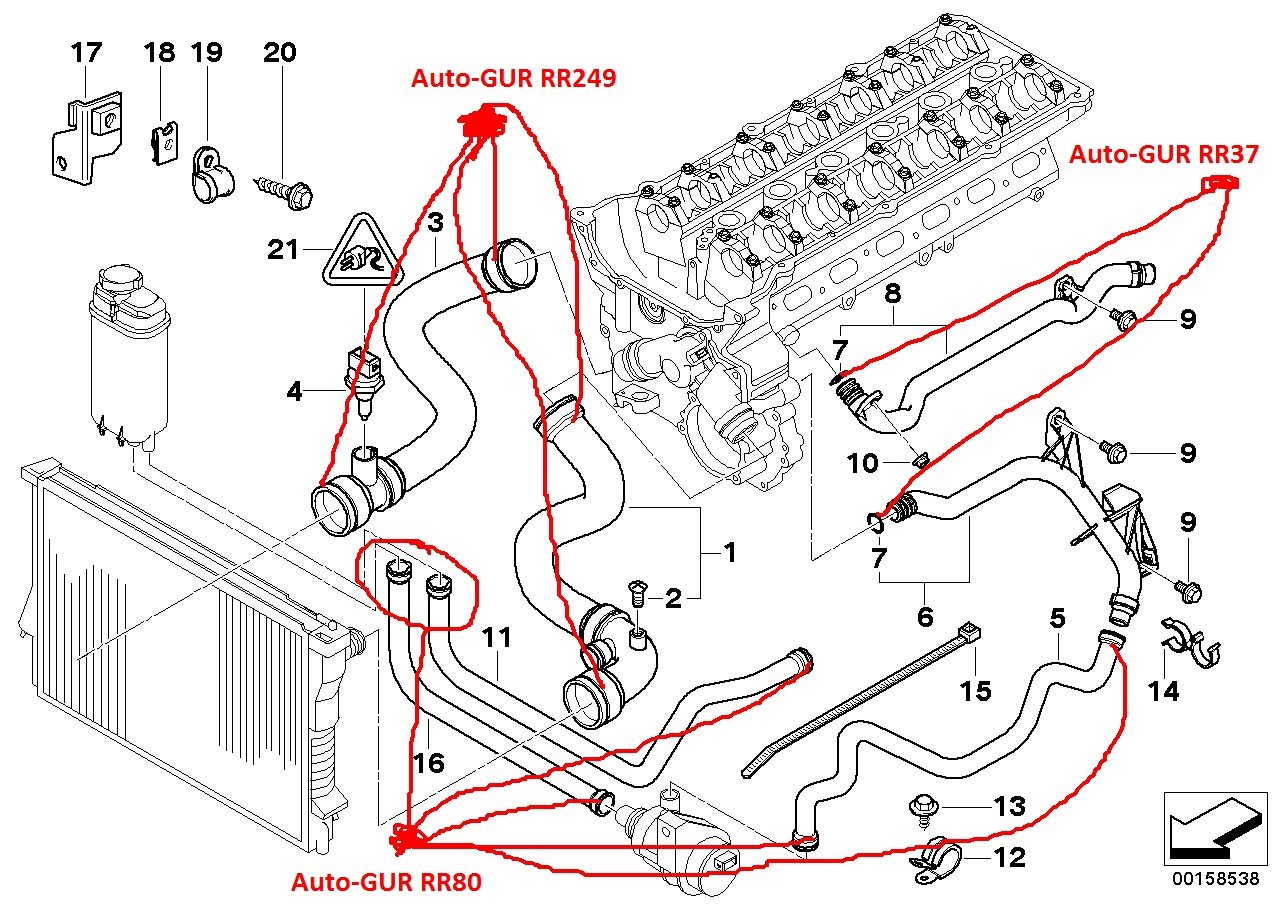 Как убрать воздух из системы охлаждения bmw e34