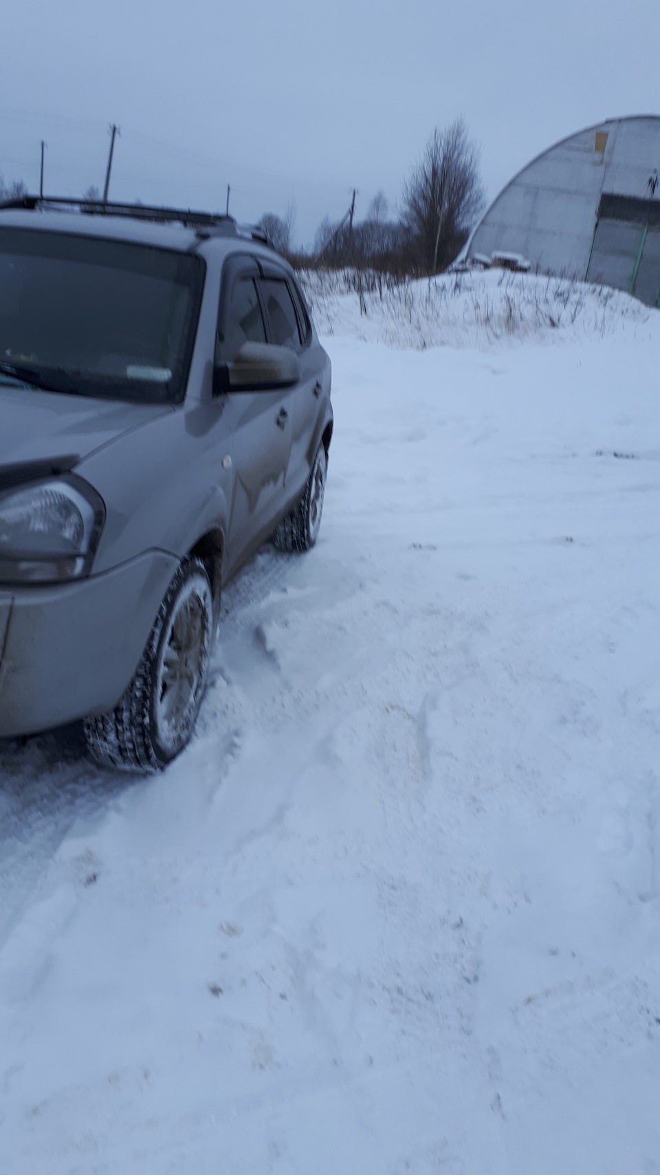 Заглянул в гости к зиме, так сказать — на снег посмотреть — Hyundai Tucson  (JM), 2 л, 2008 года | путешествие | DRIVE2