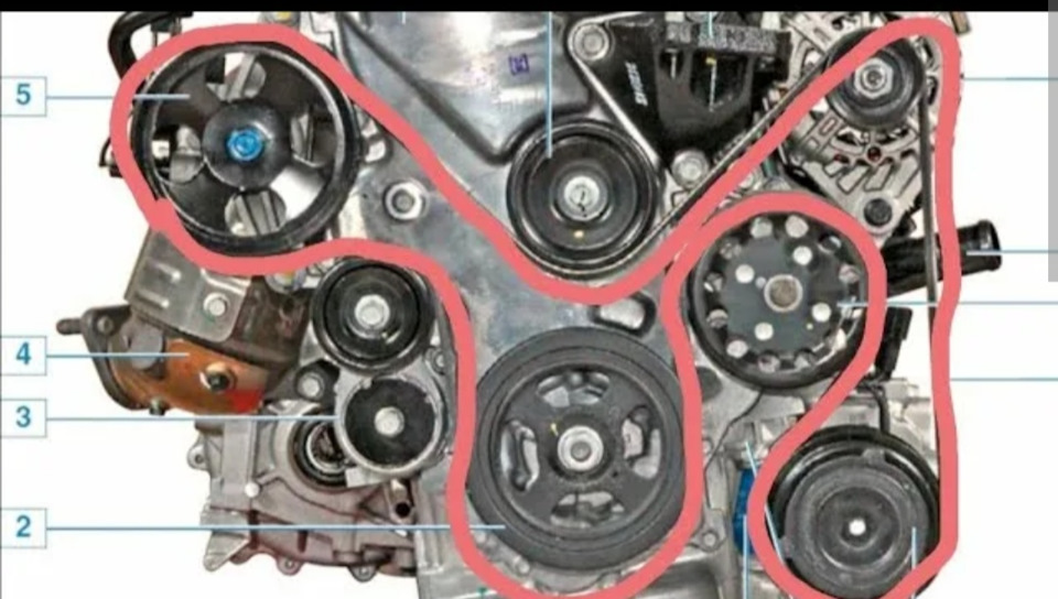 Замена приводного ремня HYUNDAI/KIA 252122B000 — Hyundai Solaris (1G ...