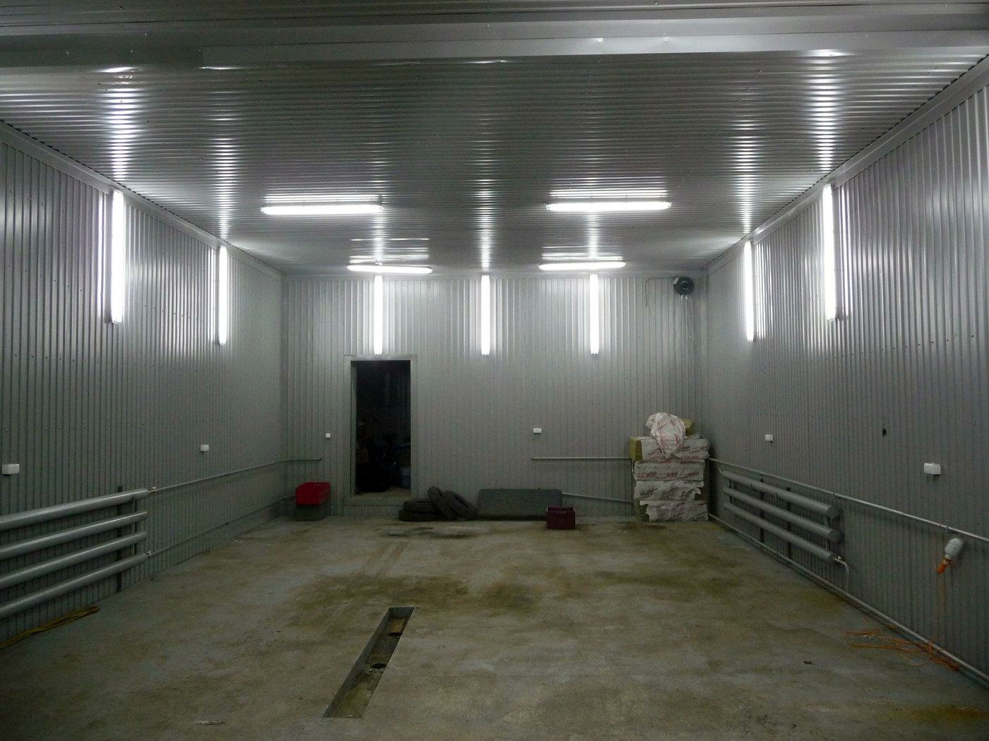 размещение светильников в гараже