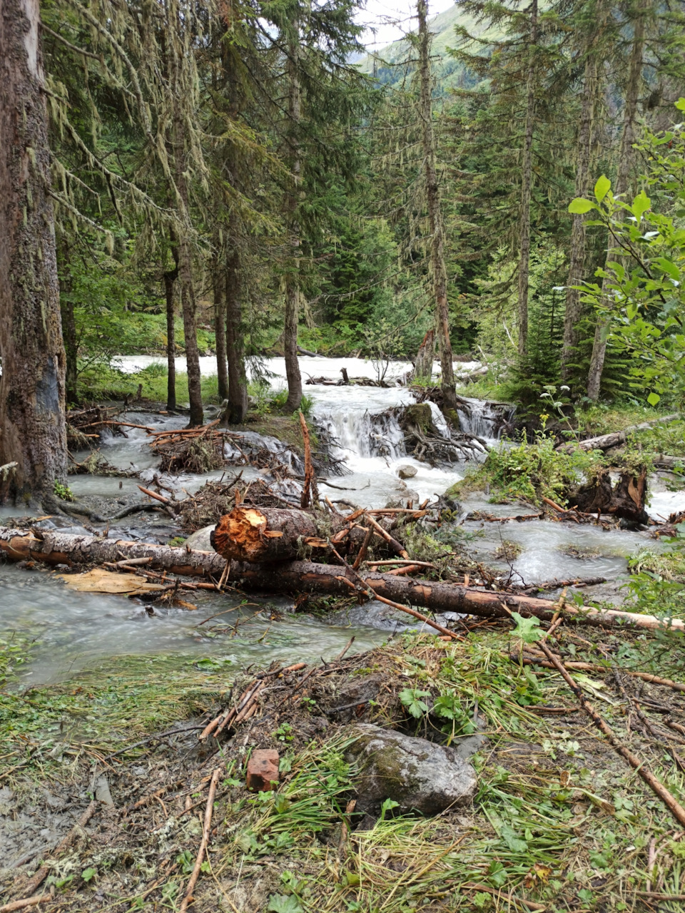 Домбай. Форелевое озеро. Расход топлива. — Hyundai Santa Fe (4G), 2,2 л ...