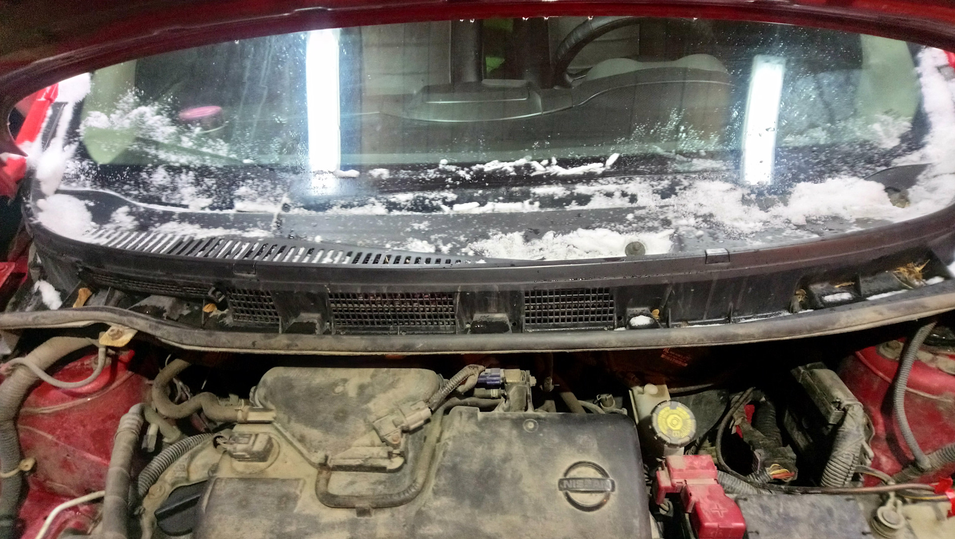 Трапеция дворников — Nissan Note (1G), 1,4 л, 2008 года | своими руками ...