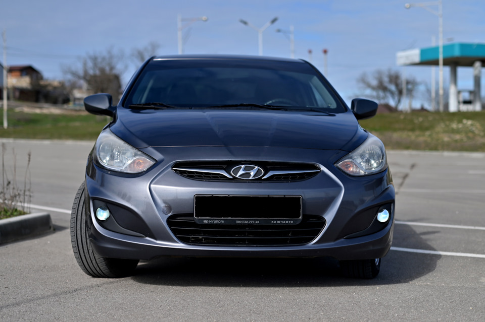 Рамки LED Bi-led птф для Hyundai Solaris 2010-2014 на Hyundai Solaris ...